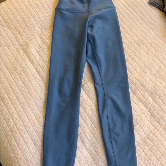 ALO Yoga Blue Leggings with Wide Waistband - Picture 3 of 4